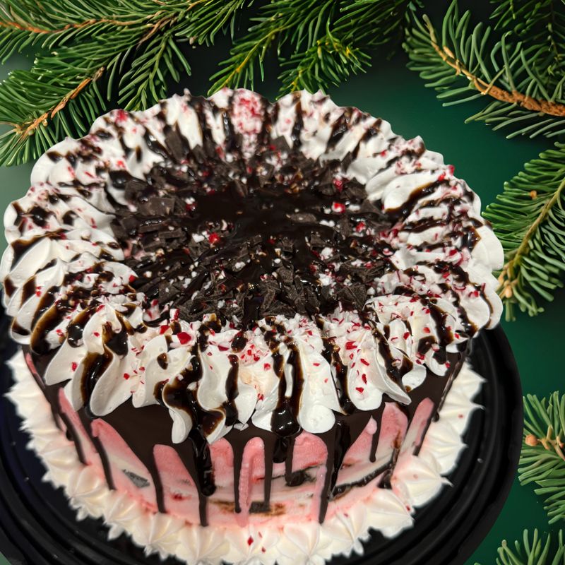 Candy Cane Cookie Cake