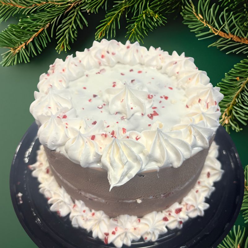 Chocolate Peppermint Marshmallow Cake