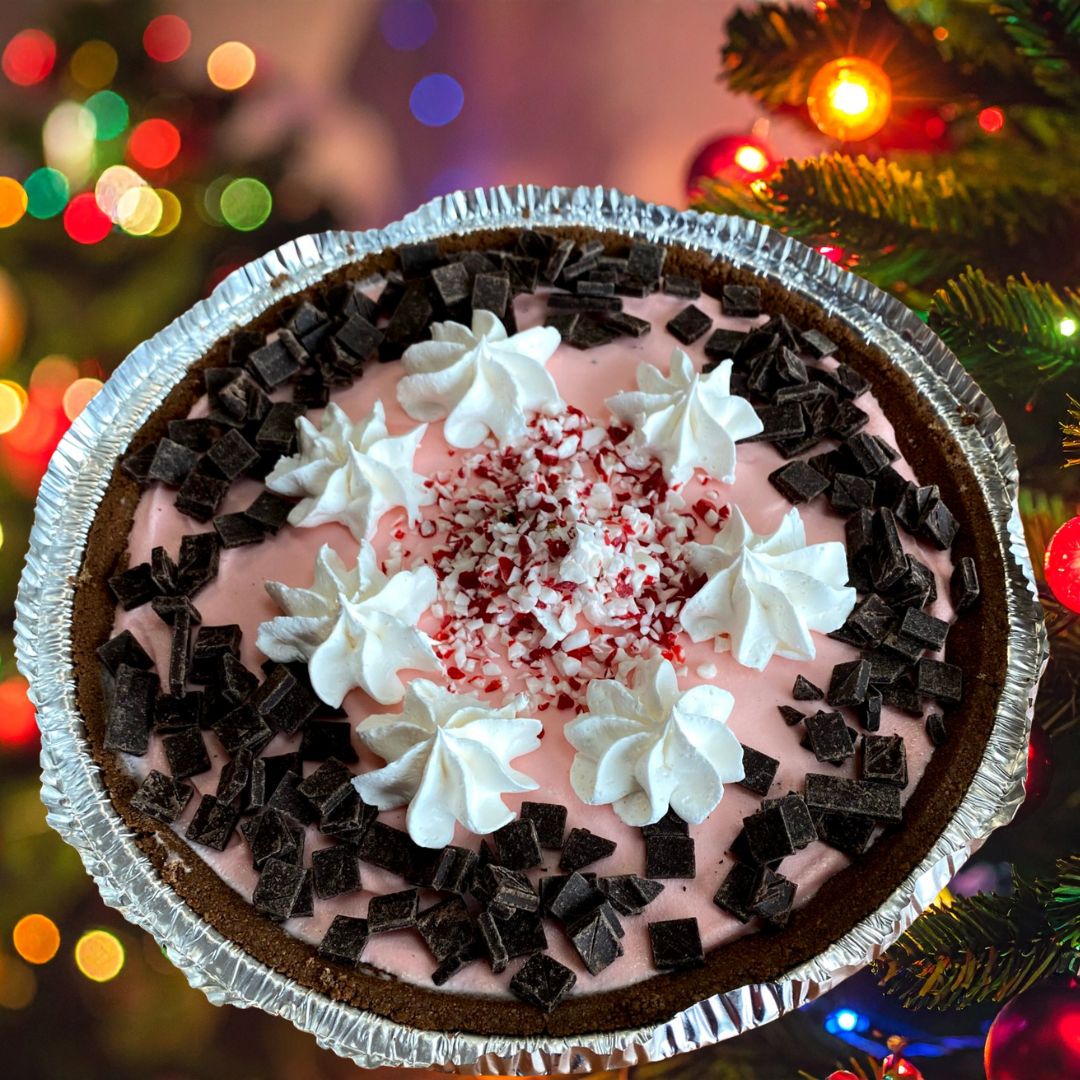 Chocolate Candy Cane Pie