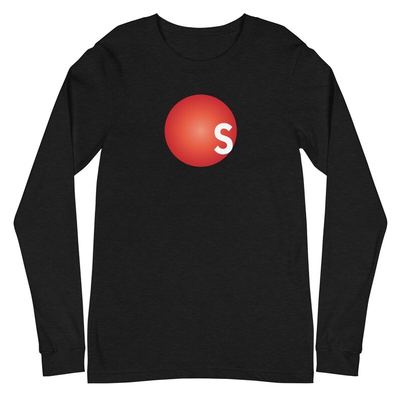 Strength N Motion Long Sleeve Tee | Circle Logo, Color: Black Heather, Size: XS