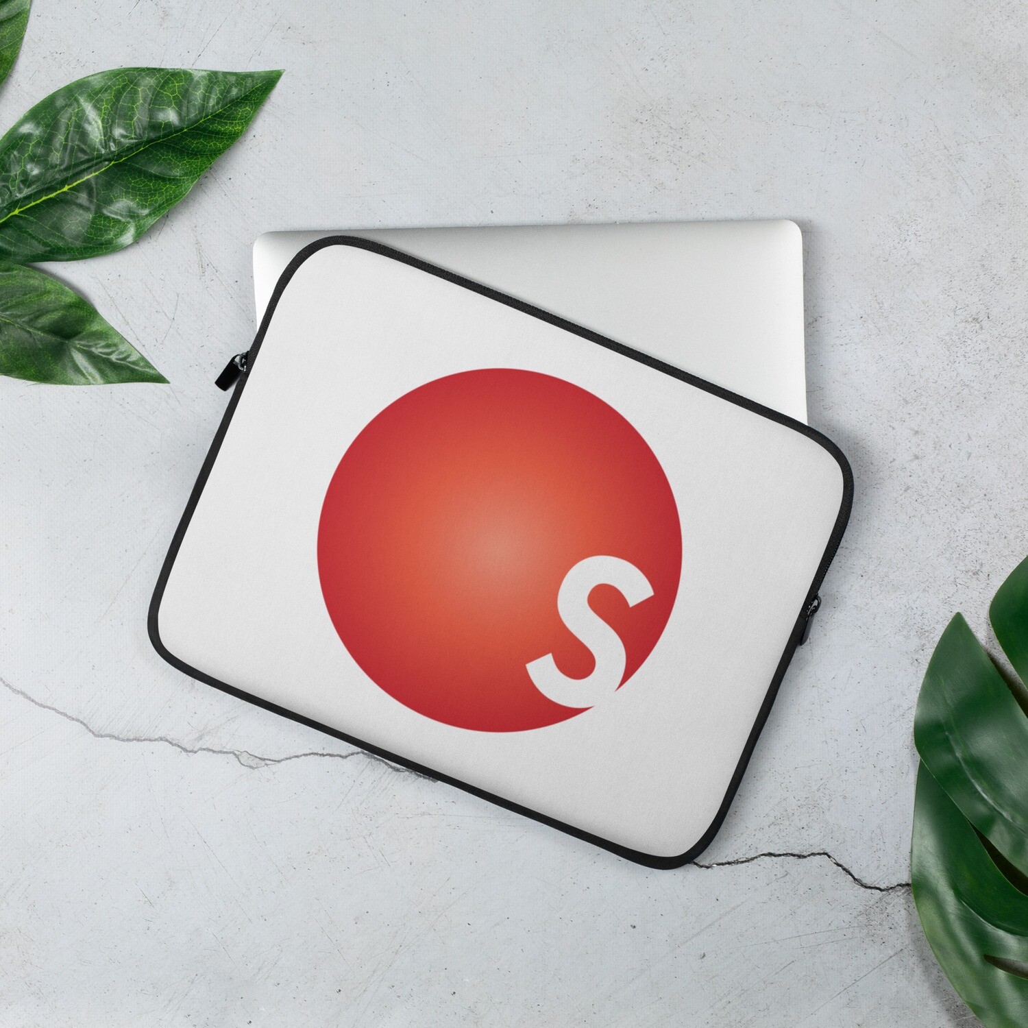 Circle Logo Laptop Sleeve | White, Size: 13 in