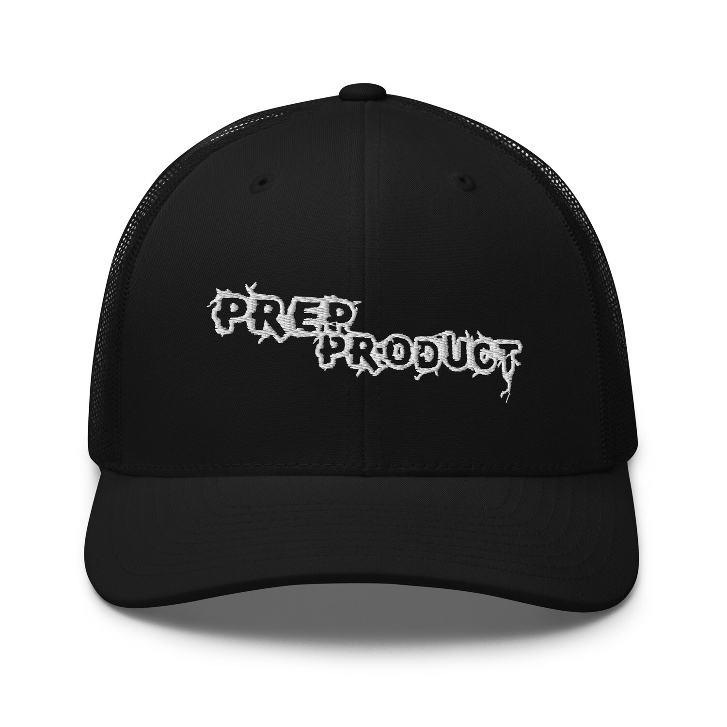 Prep Product Trucker Cap | White Logo, Color: Black