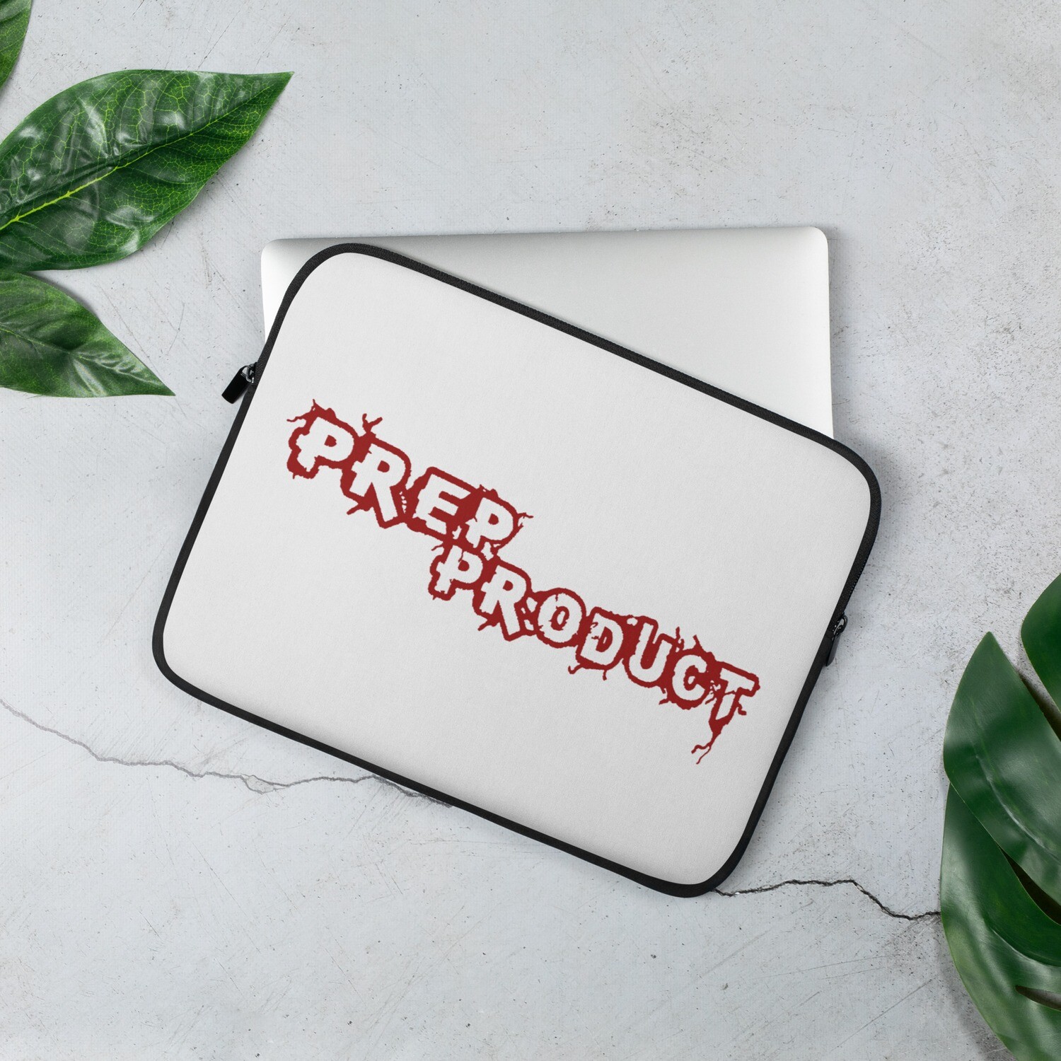 Prep Product Laptop Sleeve | Red Logo | White, Size: 13 in