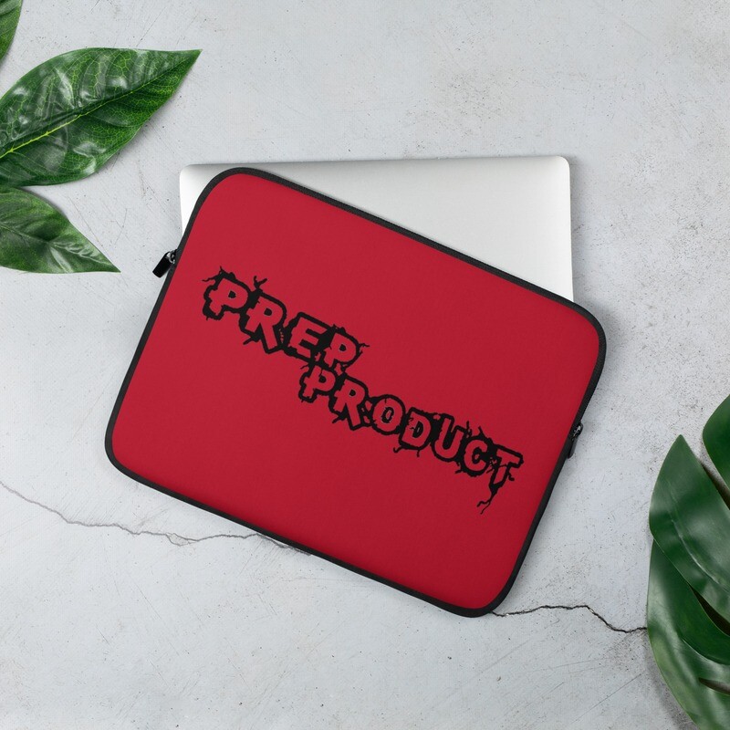 Prep Product Laptop Sleeve | Black Logo | Red