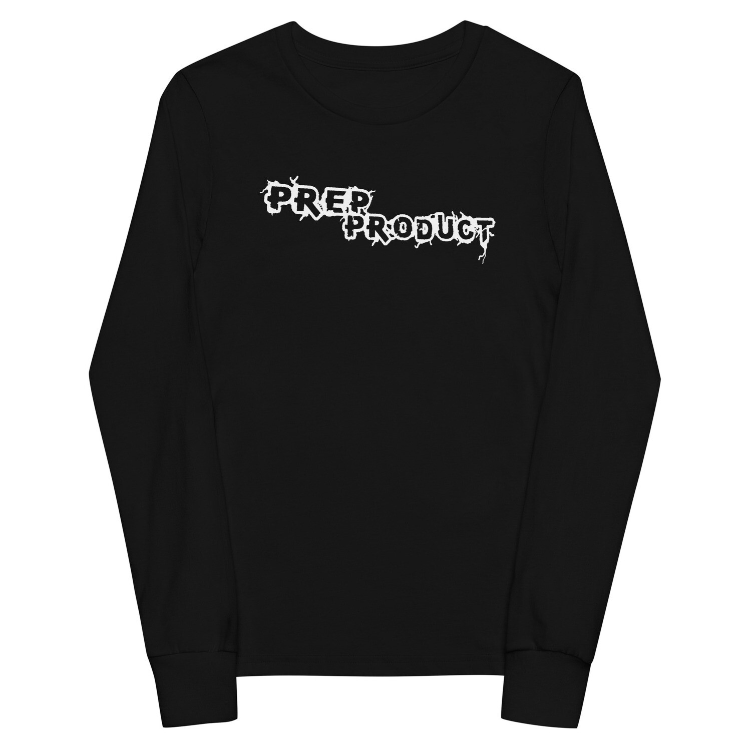 Prep Product Youth Long Sleeve Tee, Color: Black, Size: S