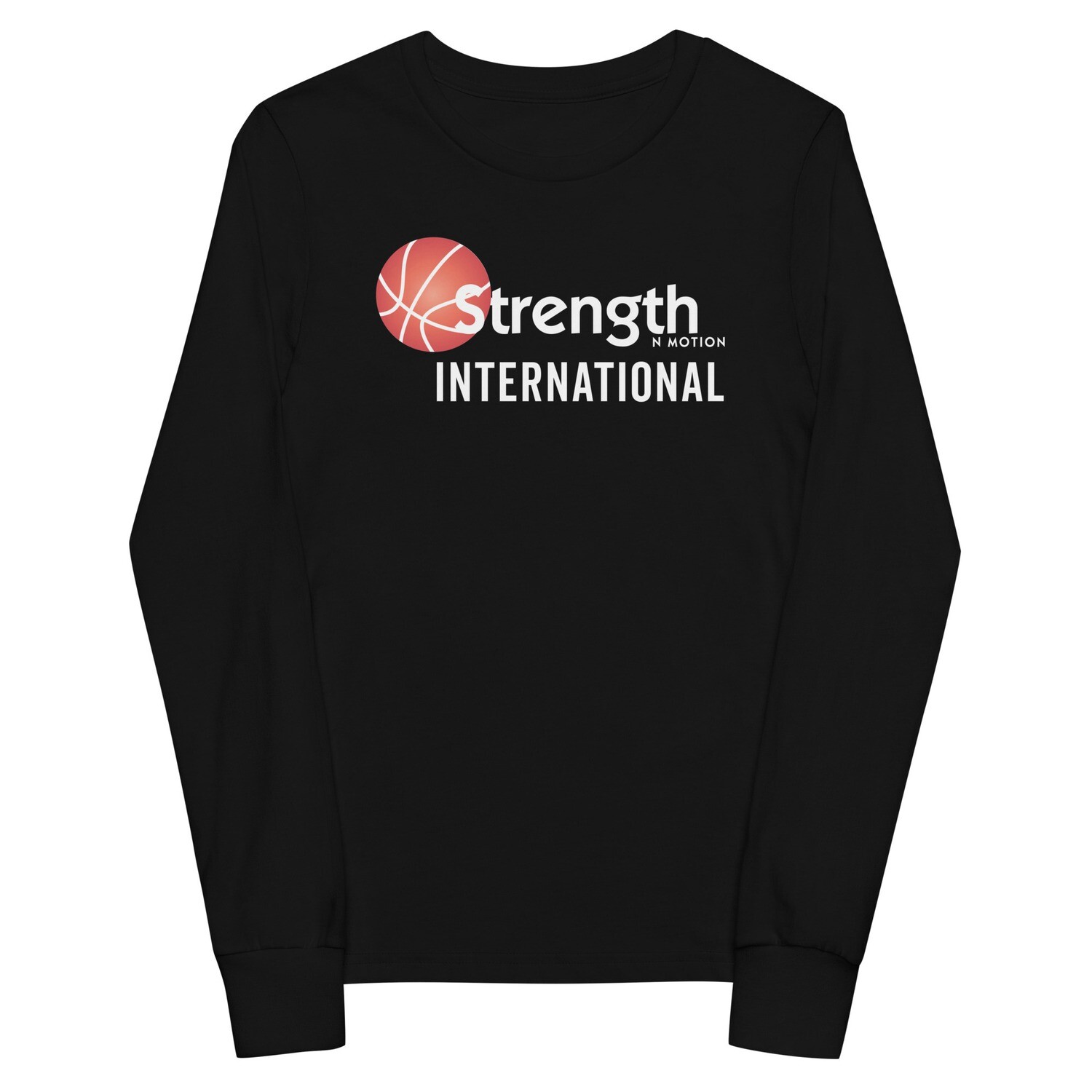 Strength N Motion Youth Long Sleeve Tee | Dark Colors, Color: Black, Size: S