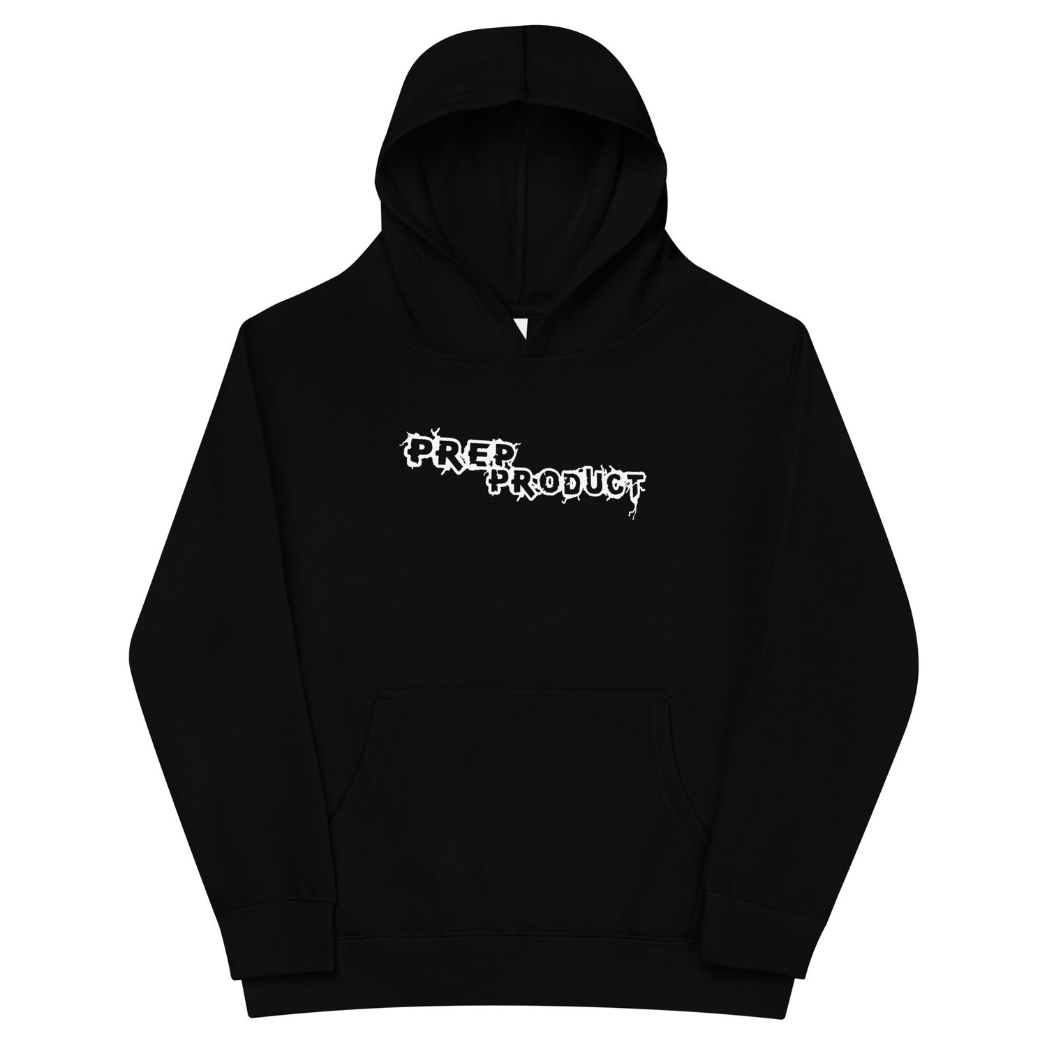 Prep Product Kids Hoodie | White Logo, Color: Black, Size: S