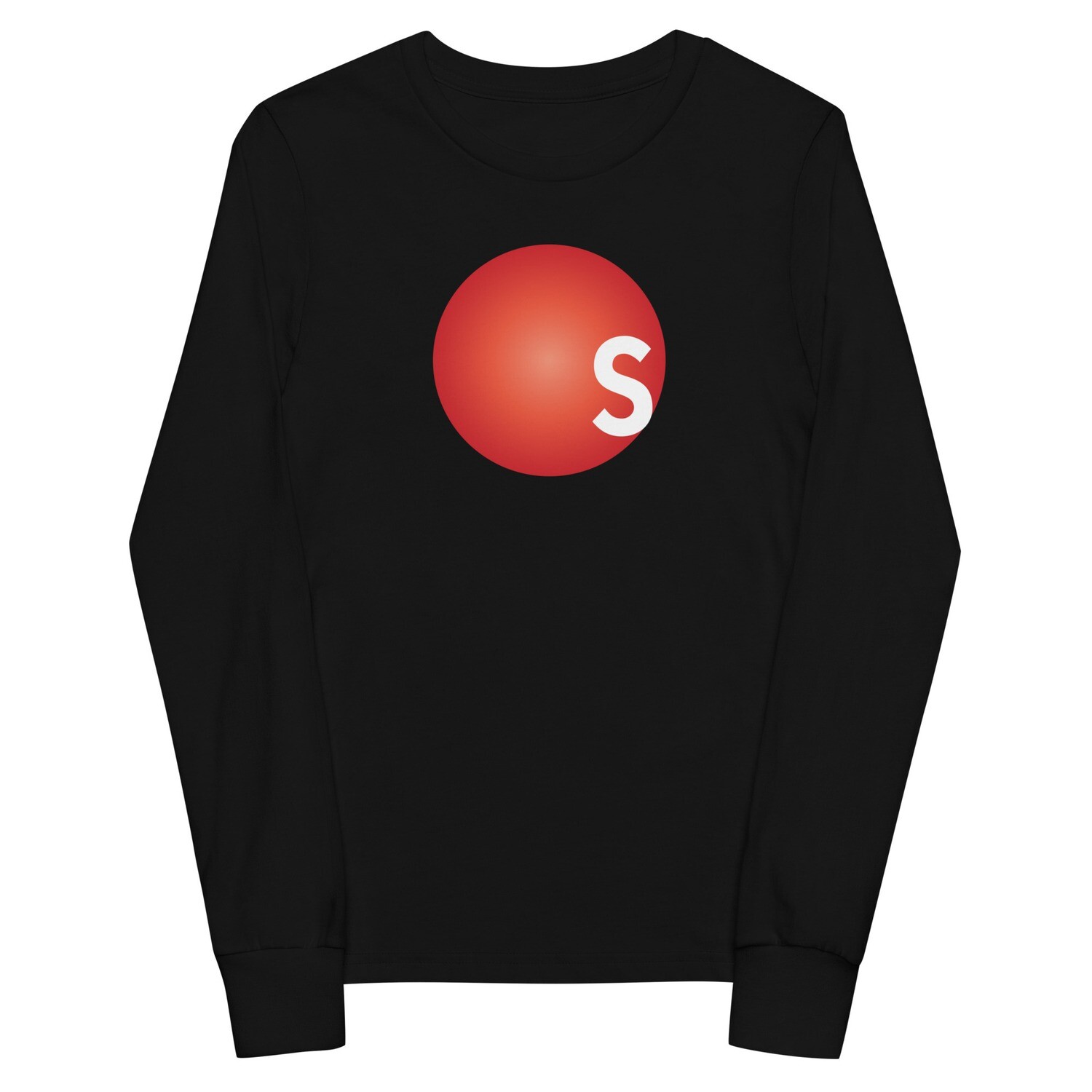 Strength N Motion Youth Long Sleeve Tee | Circle Logo, Color: Black, Size: S