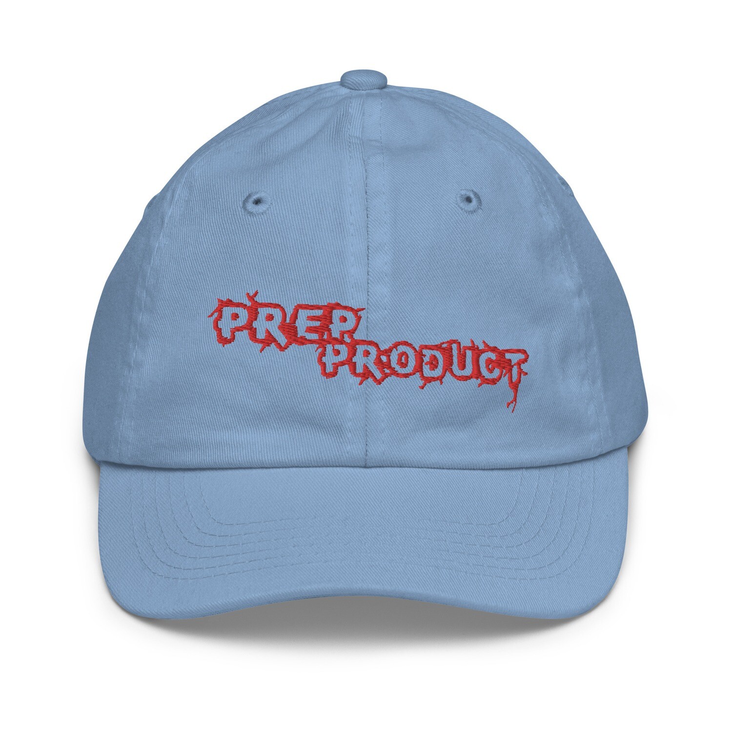 Prep Product Youth Cap | Red Logo, Color: Baby Blue