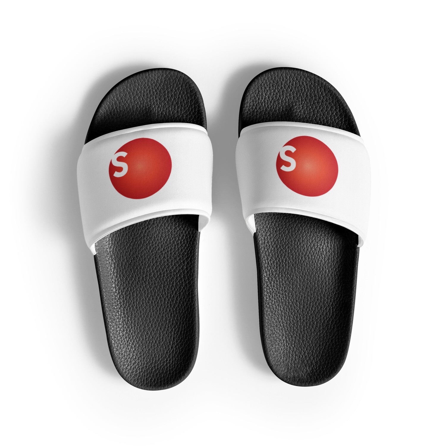 Strength N Motion Slides | White Strap, Color: Black, Size: 6.5