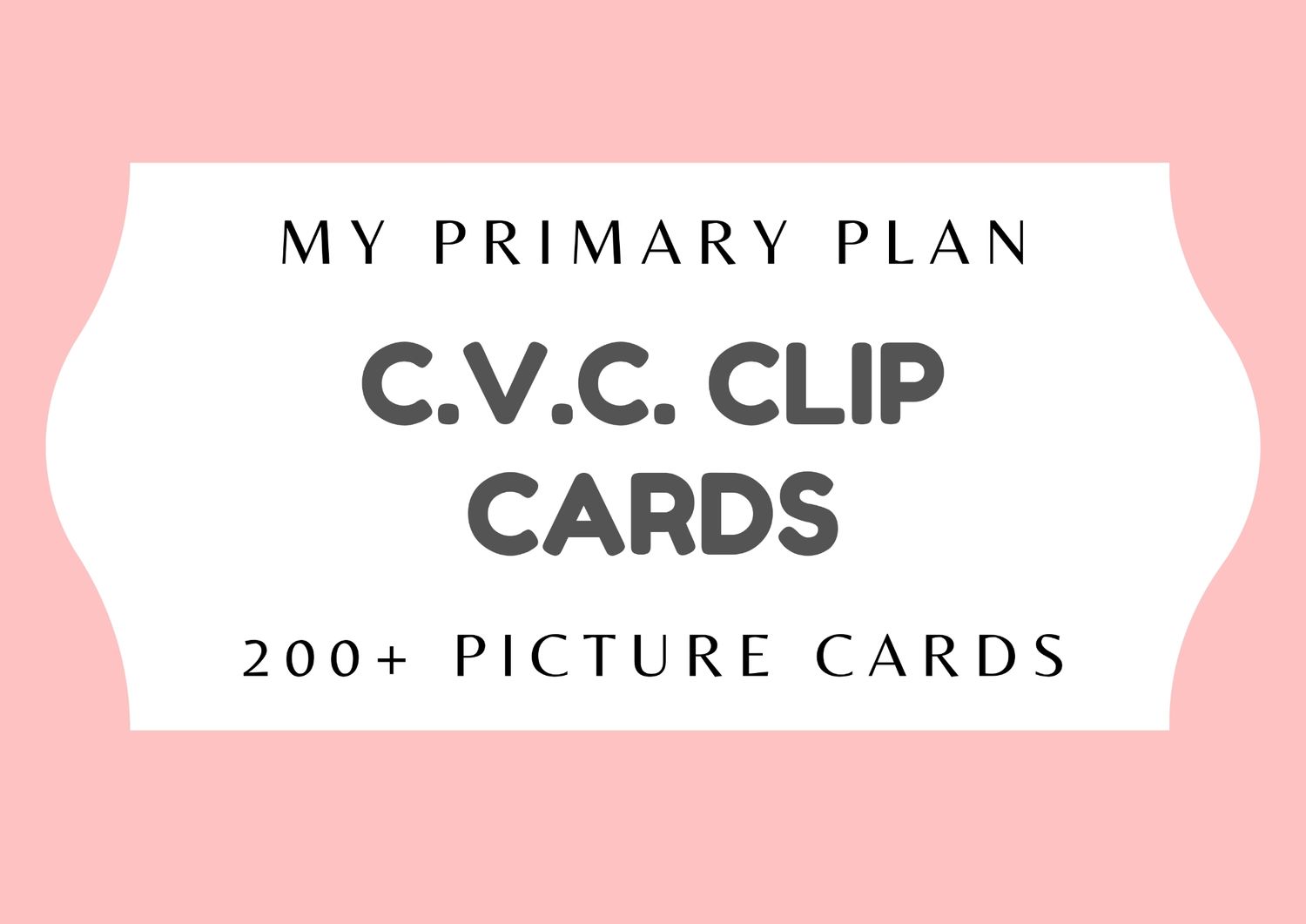 C.V.C. Clip Cards and Word Families