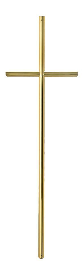 Croix pour cercueil en laiton section demi-ronde 15 mm