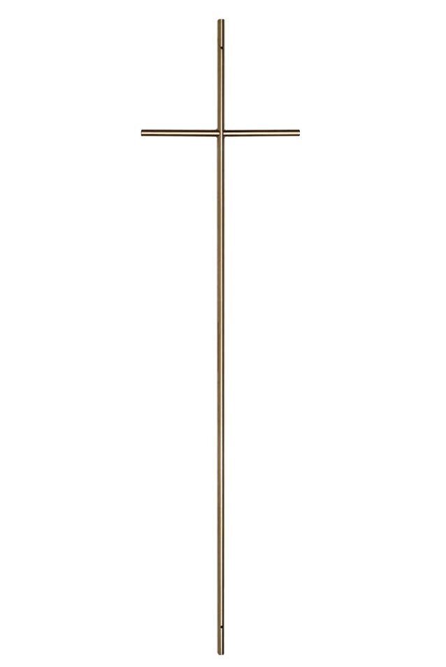 Croix pour cercueil en acier série 451 finition laiton poli