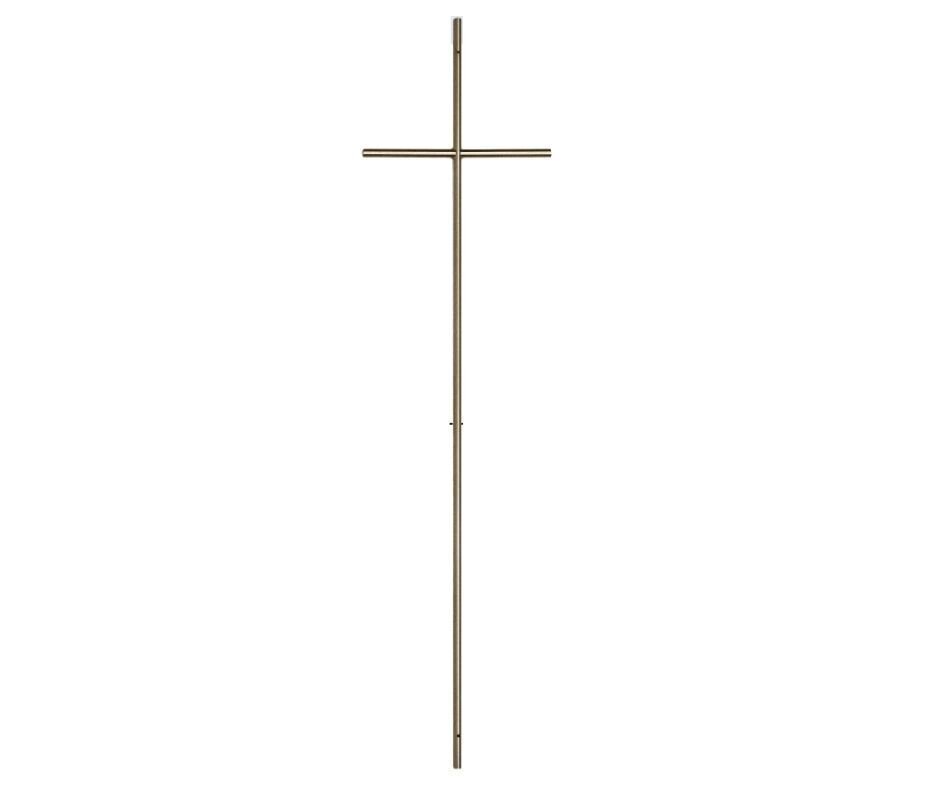Croix pour cercueil en acier série 451 finition laiton vintage