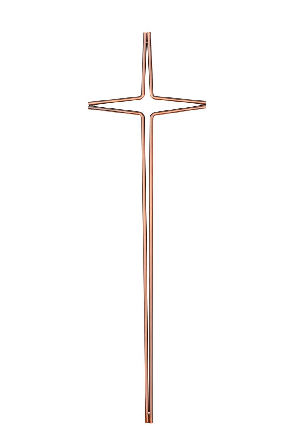 Croix pour cercueil en acier série 555 finition cuivre vintage