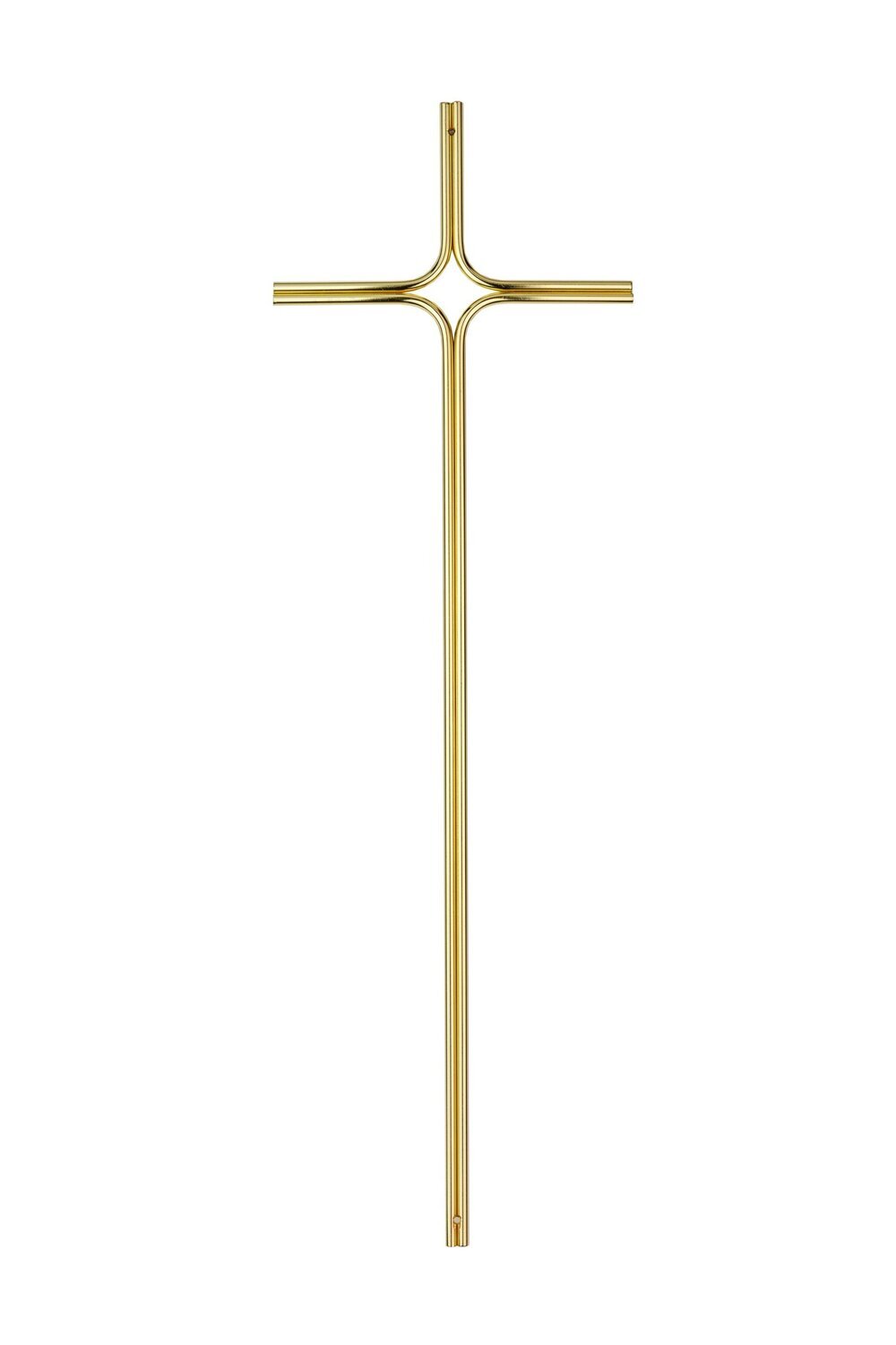 Croix pour cercueil en acier série 558 finition laiton poli