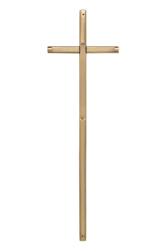 Croix pour cercueil en alliage de zamak série 316 finition laiton vintage