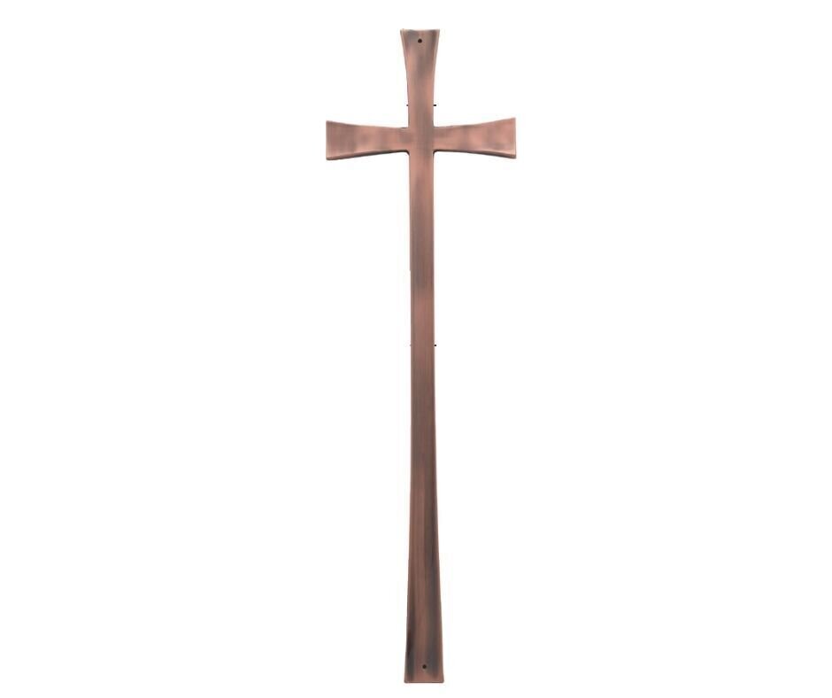 Croix pour cercueil en alliage de zamak série 319 finition cuivre vintage