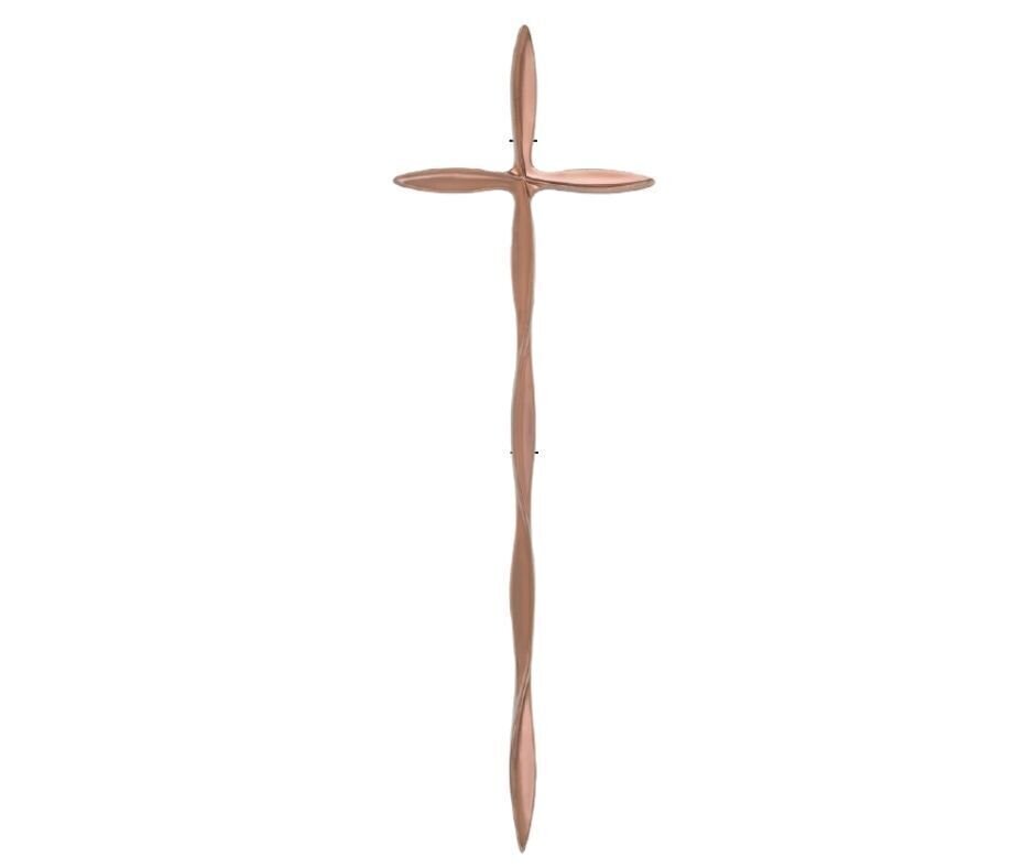 Croix pour cercueil en alliage de zamak série 501 finition cuivre vintage