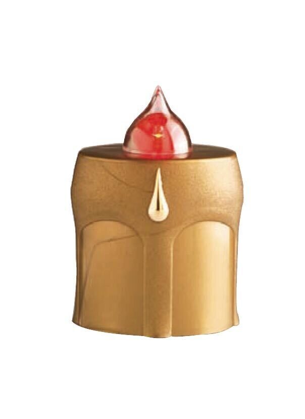 Bougie électronique dorée avec goutte