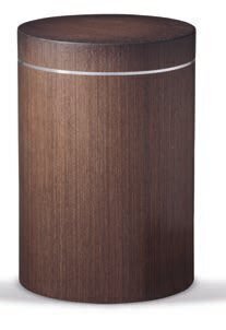 Mini urne cinéraire cylindrique Ligne moderne finition wengé