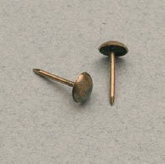 Clou de fixation plaque acier finition laiton vintage