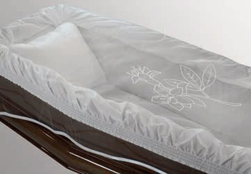 Voile rectangulaire blanc décor azalée et strass