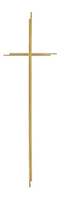 Croix pour cercueil en laiton avec section de fil joint à double couplage avec extrémités décalées