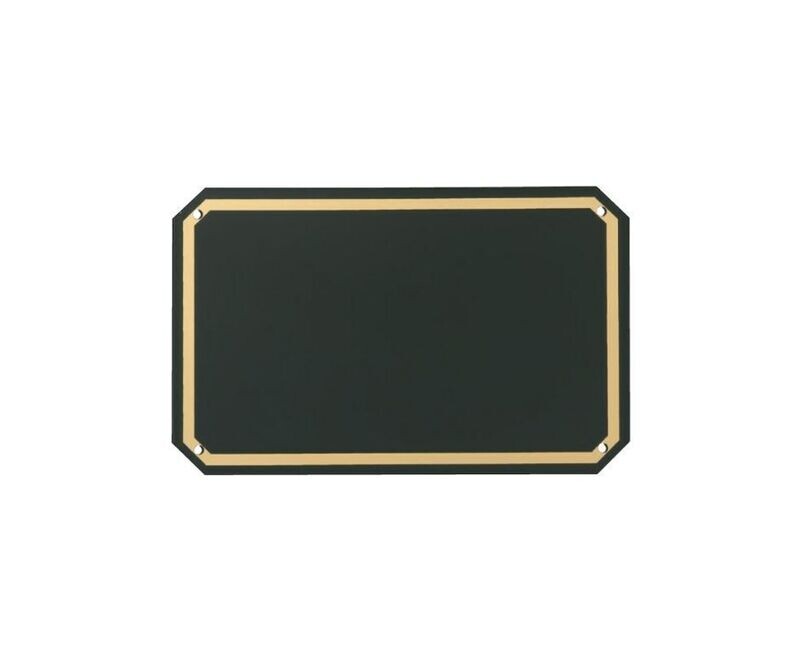 Plaque en aluminium fond noir et bordure Paris