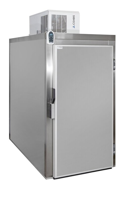 Chambre froide pour deux corps avec option insertion chariot - 1 porte avec ouverture frontale