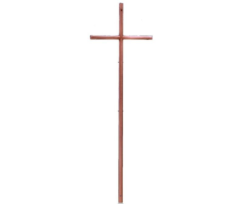Croix pour cercueil en alliage de zamak série 306 finition cuivre vintage