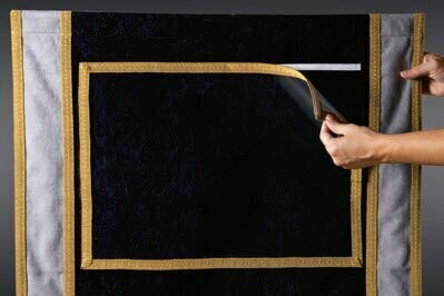 Remplacement porte-affiche acétate 50x70 Enveloppe PVC avec bordure lurex