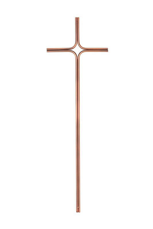 Croix pour cercueil en acier série 558 finition cuivre vintage