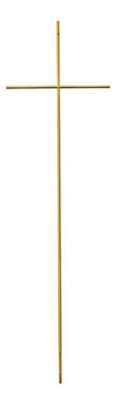 Croix pour cercueil en laiton pleine section ronde 6 mm