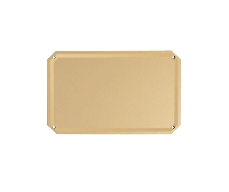 Plaque en aluminium fond or et bordure Paris polie or