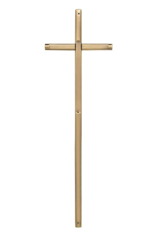 Croix pour cercueil en alliage de zamak série 316 finition laiton vintage