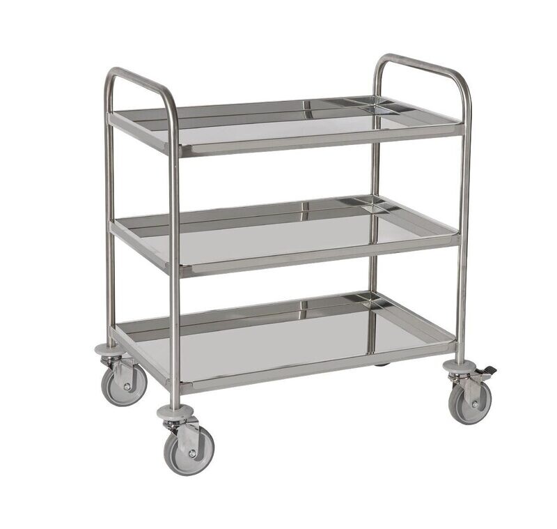 Chariot de service avec 3 étagères