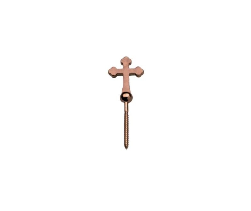 Vis en acier avec croix en zamak finition cuivre