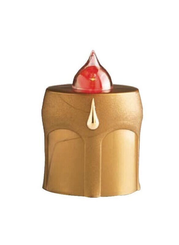 Bougie électronique dorée avec goutte