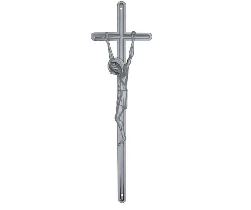 Croix pour cercueil en alliage de zamak série 335 finition nickel