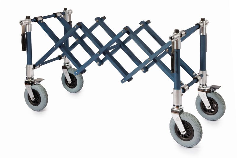 Chariot porte-cercueil extensible – Bleu Chariot porte-cercueil extensible – Bleu