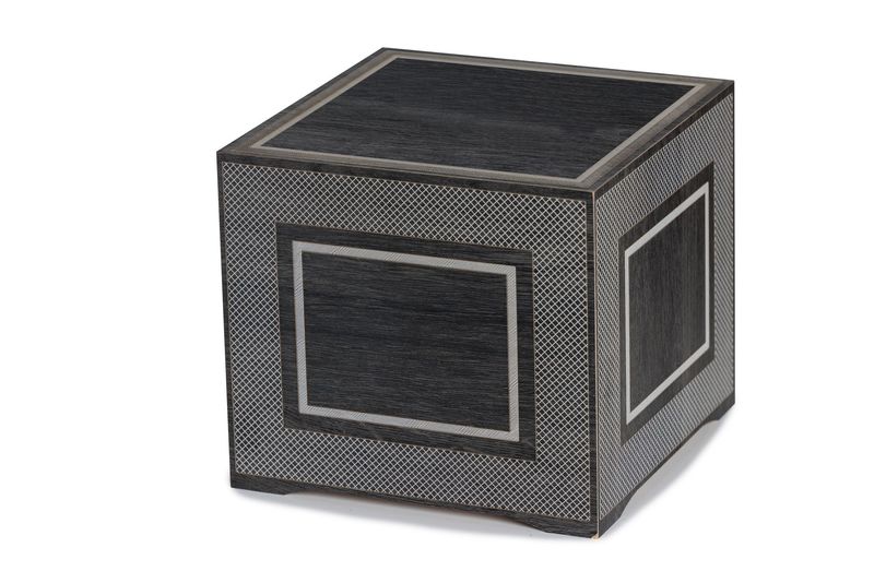 Urne en bois – finition anthracite avec cadre