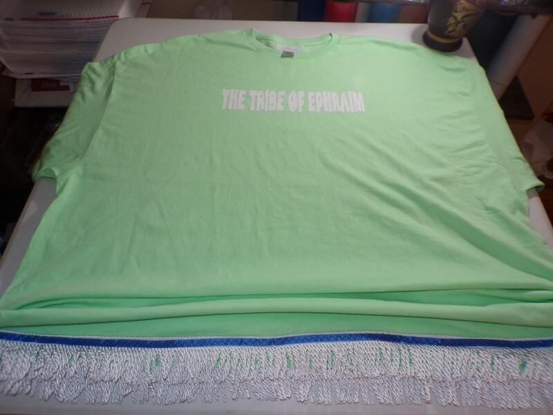 The Tribe of Ephriam Mint Green/White Fringes