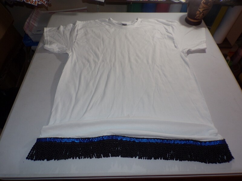 Solid White Black Fringes