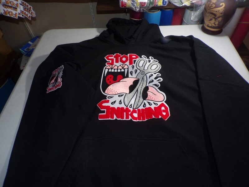 Stop Snitching Hoodie Black 2XL