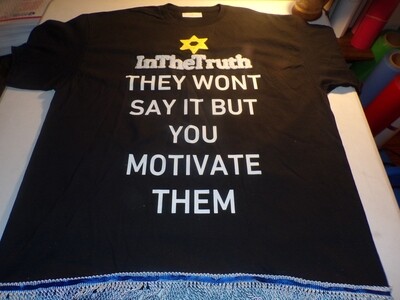 Inthetruth They Won&#39;t Say it But You Motivate Them/Israelites Sisters Be Like Sky Blue Fringes Black Tee