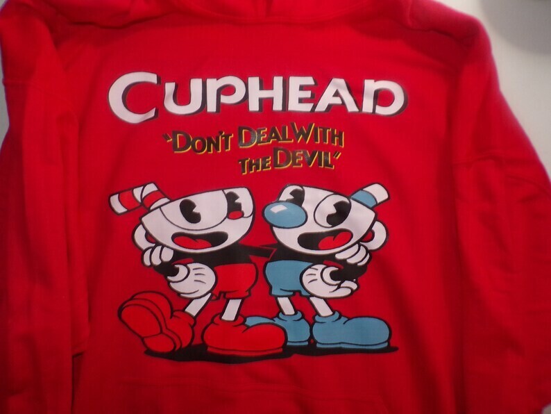 Cup Head Don&#39;t Deal With The Devil Red Hoodies