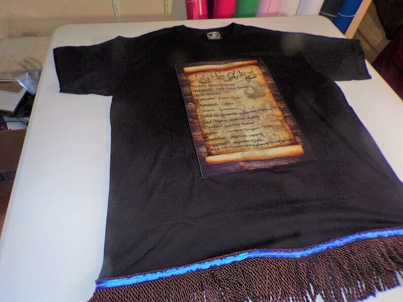 The 12 Tribes Of Israel Exclusive Stitch Work Black