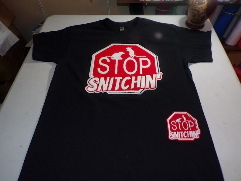 ​Exclusive Stop Snitching Patch Set Tee Shirt