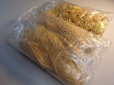 12 Yard Value Pack / 2.5 Inch Bullion Fringe Trim / Style# EF25 Color: Yellow / 36 Ft / 10.973 Meters